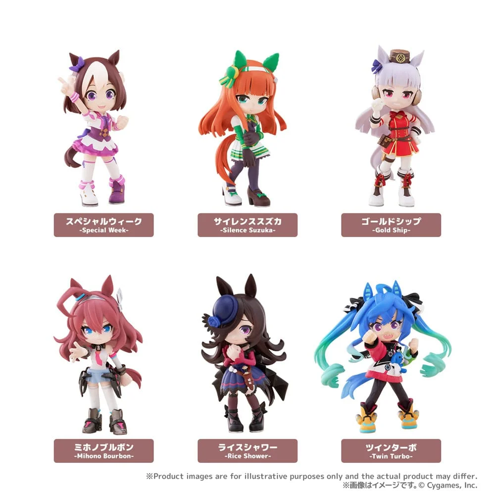 Uma Musume: Pretty Derby PalVerse PVC Figures Vol.1 9 cm Blind Box - Caixa Inteira (6 Unidades)